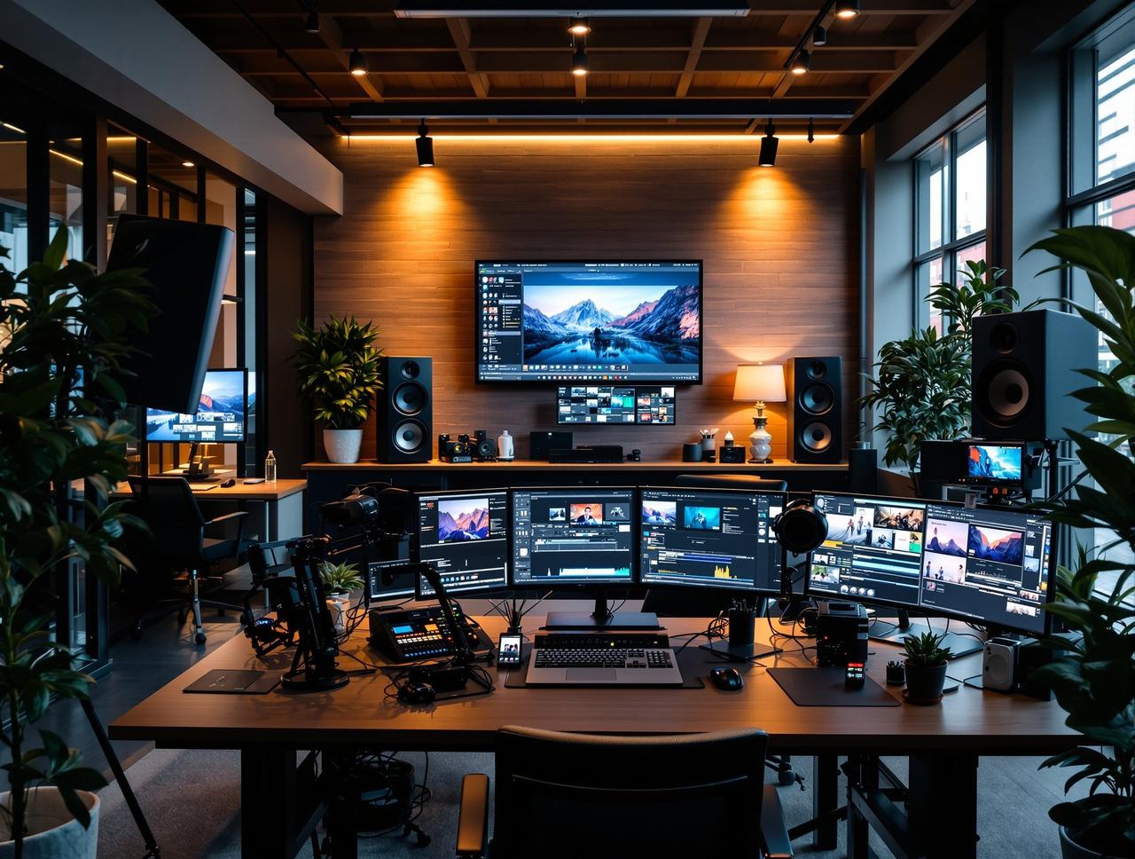 西瓜影视传媒北京工作室办公环境全景